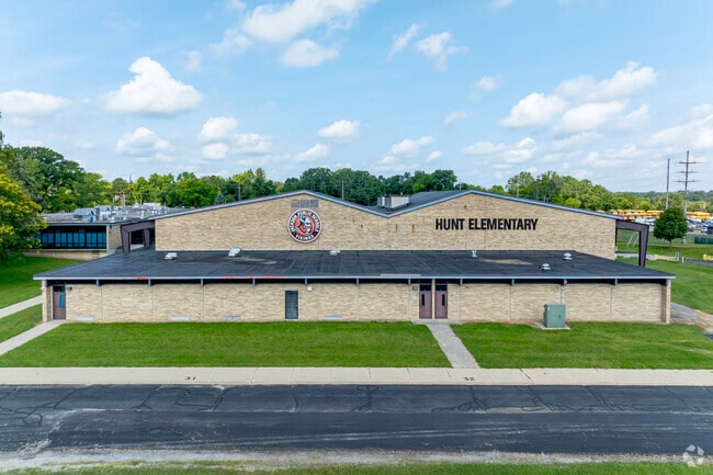 A large auditorium at Hunt Elementary regularly hosts student events.