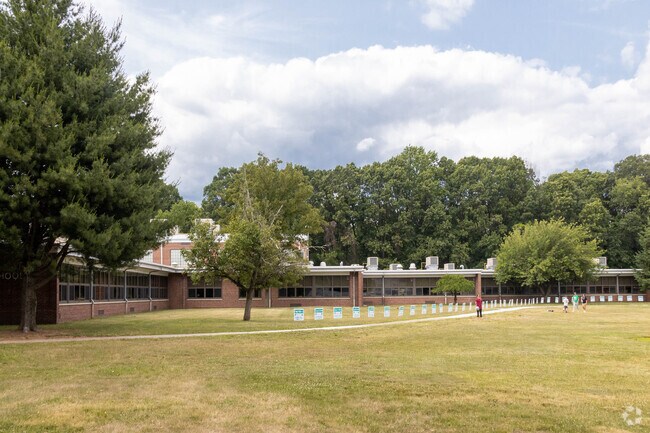Lots of green space surrounds Franklin School in South Plainfield.