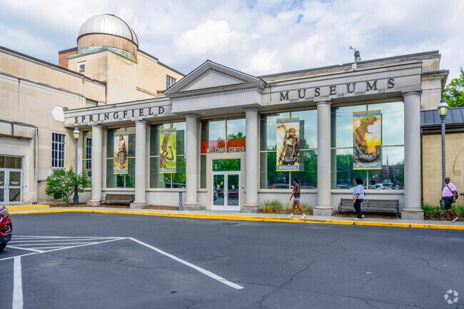 The Springfield Museums campus brings art, science, and history to life just steps from Maple-High Six Corners.