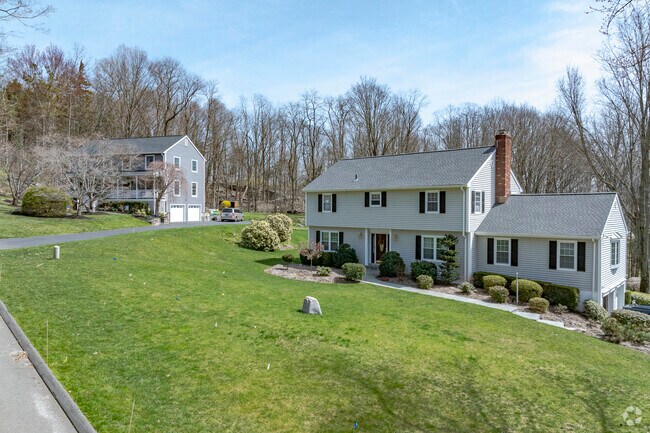 Beautiful homes on the hillside of Woods Way in New Fairfield.