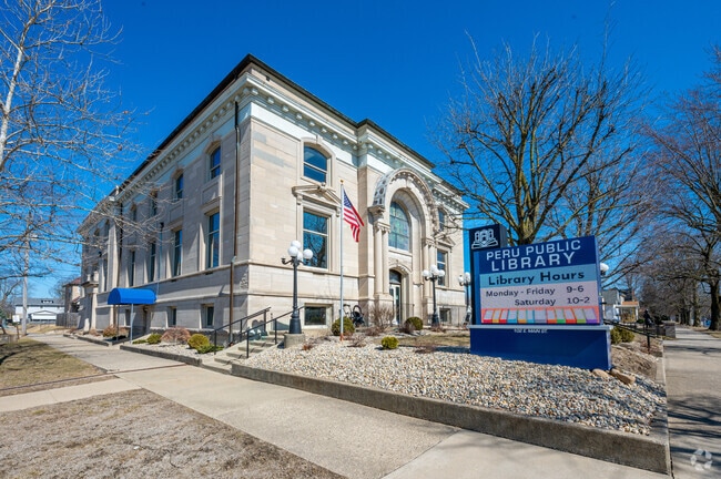 The Peru Public Library was erected in 1902, and has recently been remodeled.