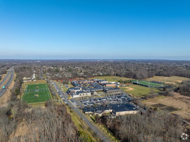 Aerial view of Monmouth Regional High School.