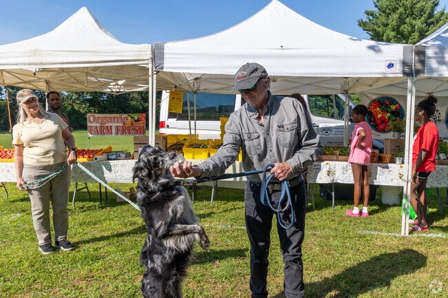 Pets are welcome at the Robbinsville Farmers Market.