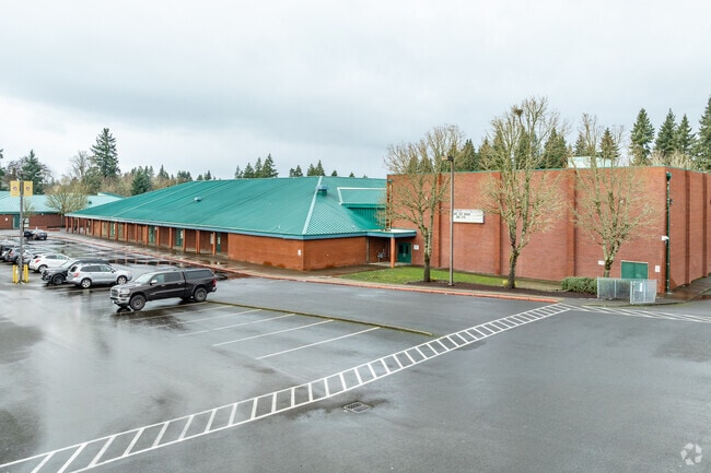 Parking in front of Gaiser Middle School in Vancouver, WA.