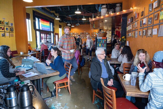 The Aqus Cafe is a hotspot in Downtown Petaluma.