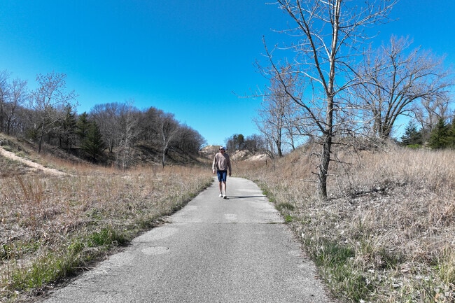 Hiking through the Indiana Dunes National Park is easy with their scenic paved paths.