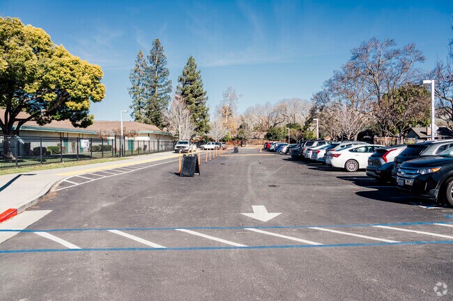 The parking lot of Los Paseos Elementary School in San Jose, California.
