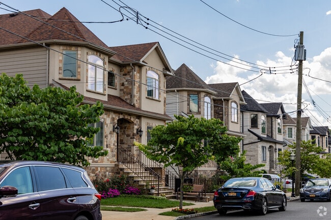 A row of homes in Pleasant Plains, Staten Island.