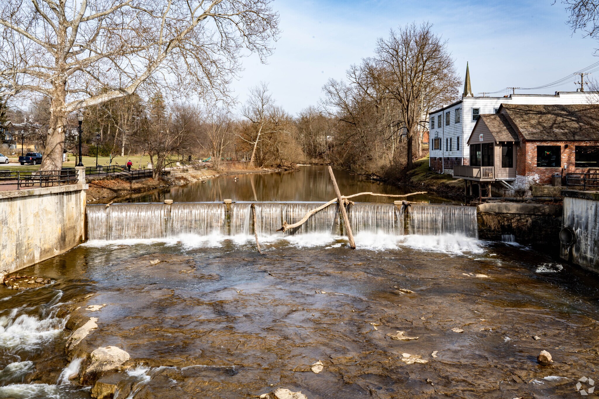 A view of the Chagrin River in downtown Chagrin Falls.