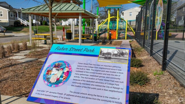 Fisher Street Park is a brand new park in East College Park.
