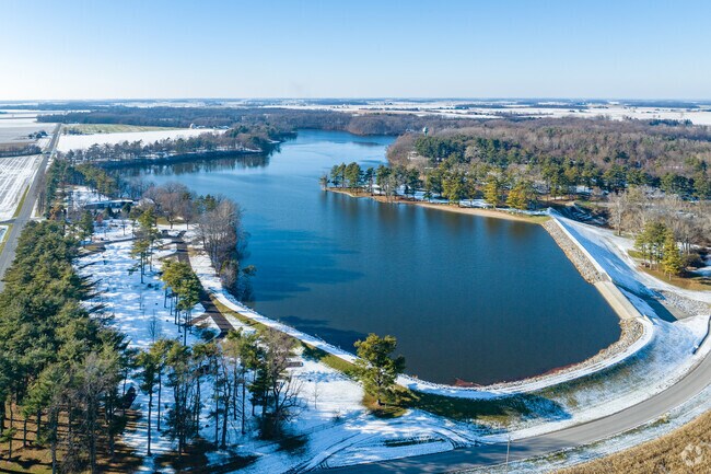 Beautiful Harrison Lake State Park is just three miles south of Fayette.