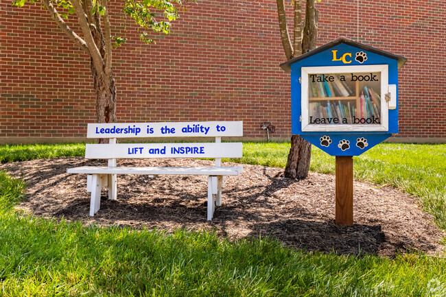 Check out a book from Line Creek Elementary School.