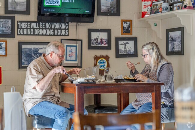 Locals enjoy a hearty meal at Wig Wam Pub in Gorst WA.