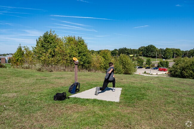 There is a challenging disc golf course at Plain Township Veterans Park near Washington Square.