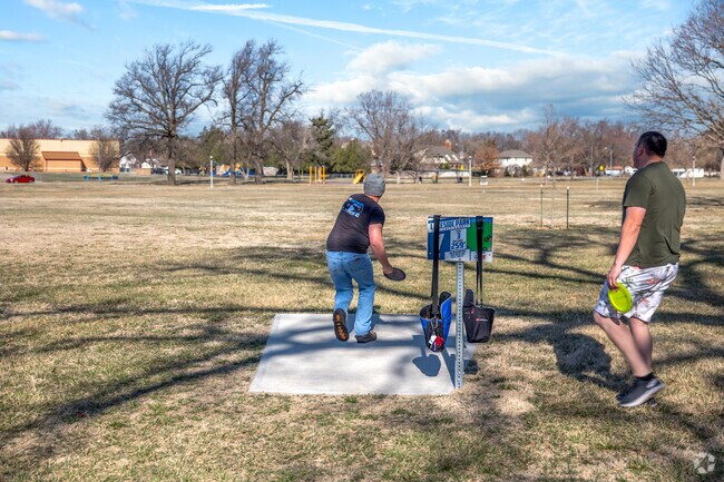 Enjoy a round of disc golf at Lakeside Park in McPherson.