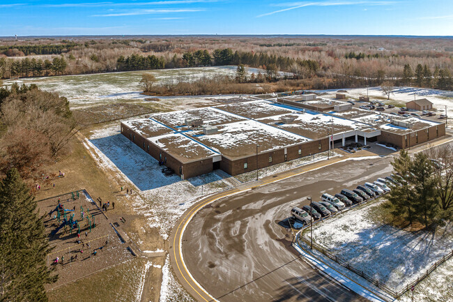 Columbus Elementary School featurs a large campus.