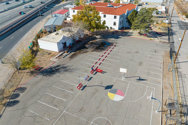 Native American Community Academy basketball courts.