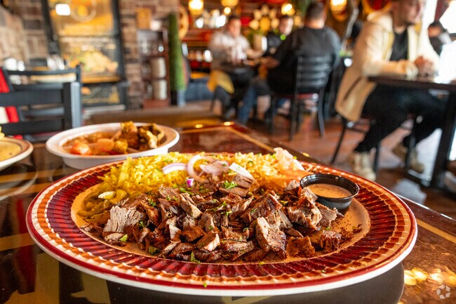 Little Palestines  Al Bawadi Grill offers Middle Eastern fare such as Kanafeh.