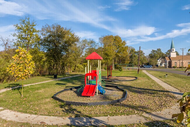 Colorful playgrounds in Ida-Hosston offer fun spaces for local families.