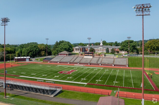 Phillipsburg Middle School has an outstanding view of the high school football stadium.