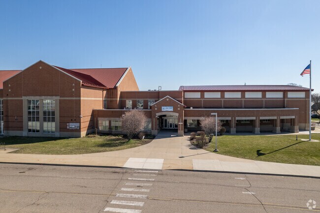 Hazel Park Junior High School entrance.