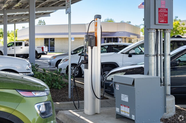 Martin Luther King Jr. Elementary School provides a charging station for electric vehicles.