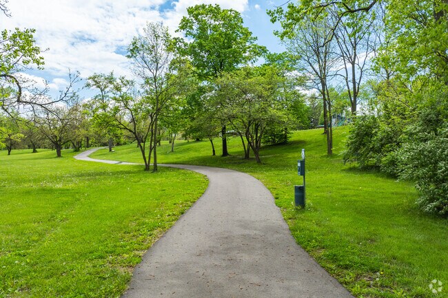 Aullwood Garden MetroPark in Clayton offers trails through dense woodlands.