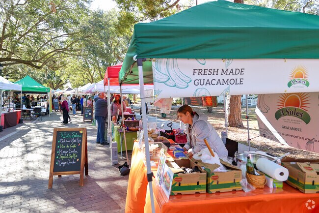 The weekly Windermere Farmers Market is held at Town Square Park.