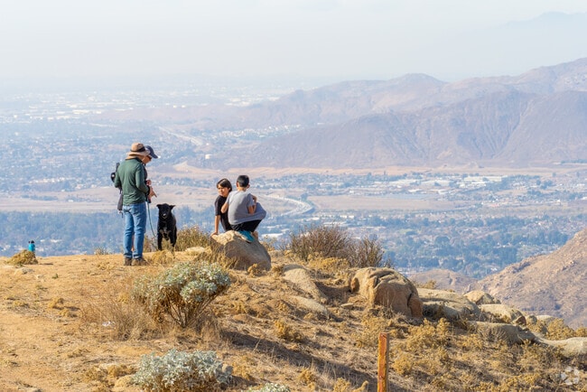 The mountains offer a serene escape for families overlooking Moreno Valley.