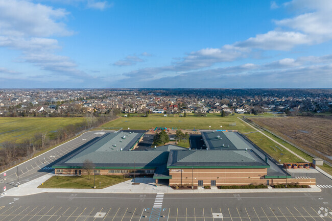 Aerial view of Beck Centennial Elementary School.