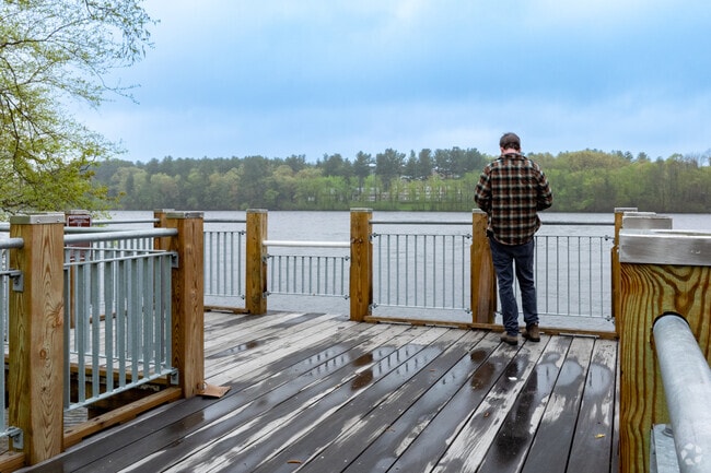 When in season, there are some great fishing spots along the Merrimack River in Tower Hill.