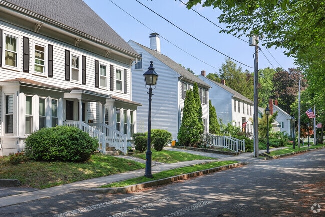 Charming lampposts line the streets in the heart of Groveland, adding a warm, nostalgic glow to the town’s picturesque and inviting downtown area.