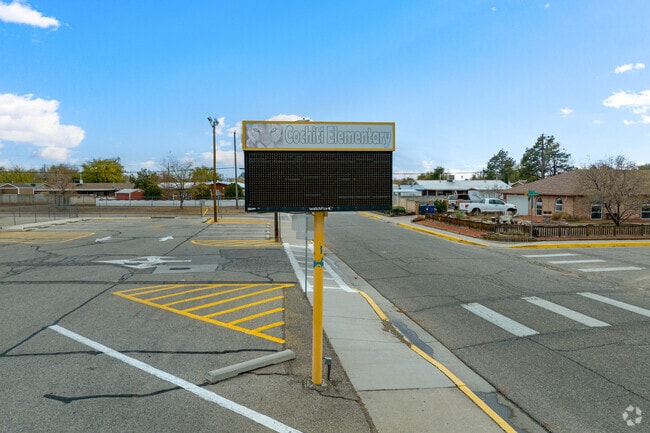Cochiti Elementary School electronic sign.