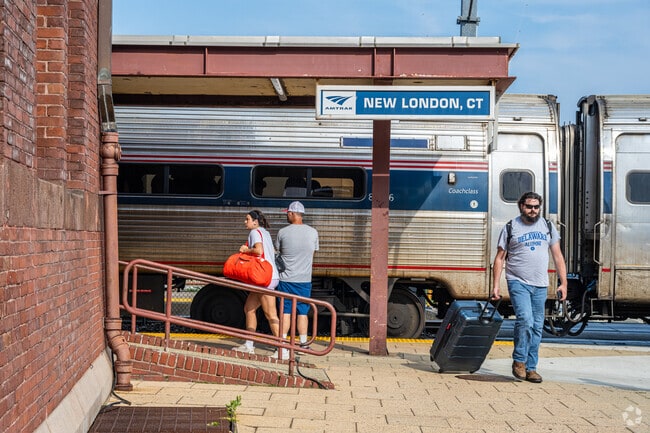 The New London Amtrak line connects Coit residents to all points north and south.