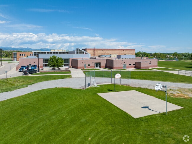 Creighton Middle School has a basketball court and large field.