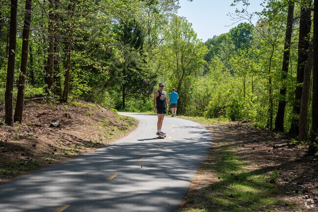 Residents of the Reserve at Lake Lynn can ride their hoverboard at the trails around Lake Lynn.