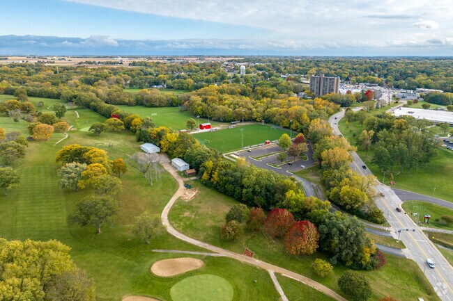 The park has a variety of amenities, including a playground.