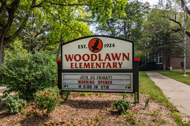 Woodlawn Elementary School serves the North Lawrence community.