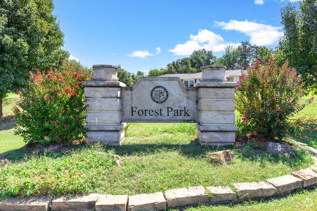 Forest Park is easy to spot with this well-made neighborhood entrance sign.