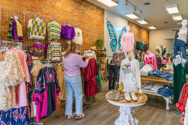 Residents of New Iberia can shop for clothing at Blue Butterfly, located downtown.