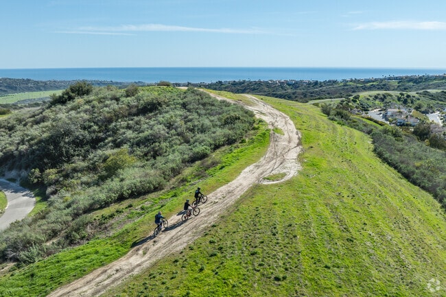 The Rancho San Clemente Trail is one of the popular trailheads in the area, with stunning views of the ocean.