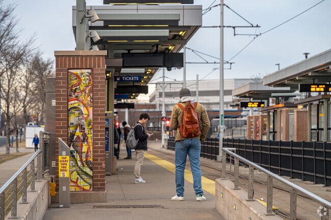 Students often end their day at the Stadium Village light rail station in Prospect Park.