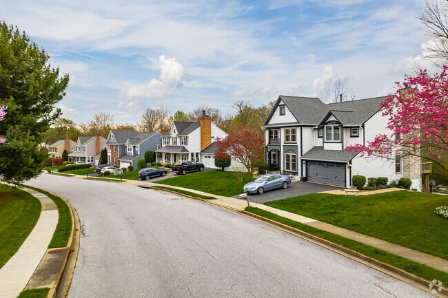 Stunning architecture and beautiful yard work line the streets of Spring Ridge.