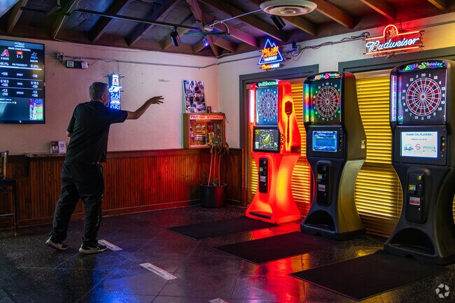 The Point on Main is a great place to play darts and have food in Greenbrier Farm.