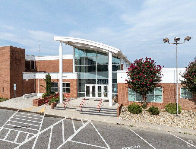 The entrance to Newton-Conover High School,