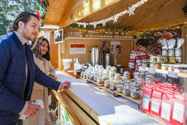 Christkindlmarket Roswell is a charming German-style Christmas market that features an array of festive vendors offering handcrafted gifts, traditional holiday treats, and unique ornaments near Medlock Bridge.