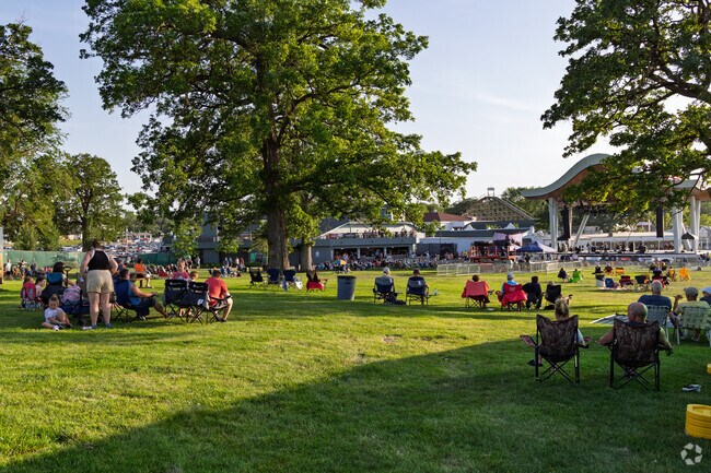 Preservation Plaza in Arnolds Park features live music and concerts all summer long.