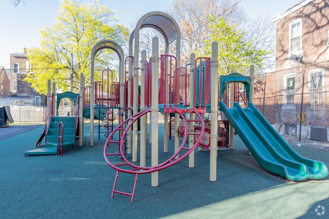 Harrison Elementary School students love to play on the playground during recess.