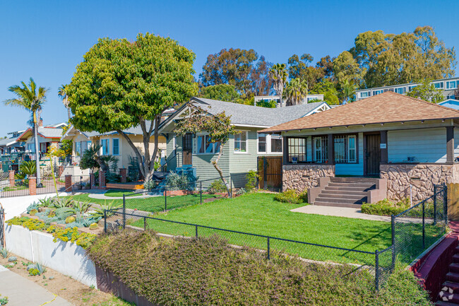 Hillside Craftsman homes on K Street in Grant Hill are emblematic of the neighborhoods homes.