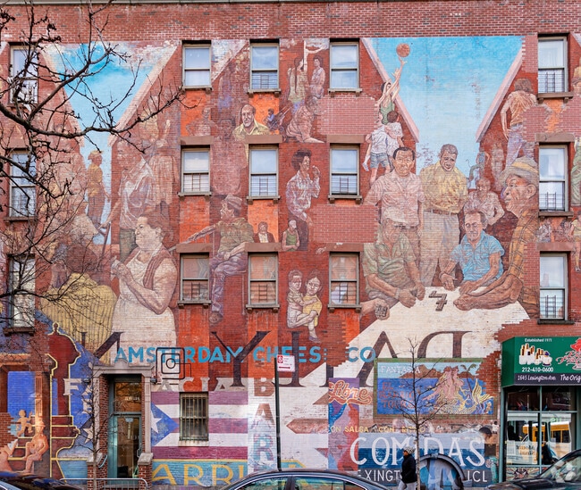 Spirit Of Harlem Mural has some cultural significance and shows creative expression.
